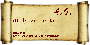 Almásy Izolda névjegykártya